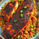 Meta Luna Pop-up tonite: Blackened catfish w/yellow rice & garlic bread  $12